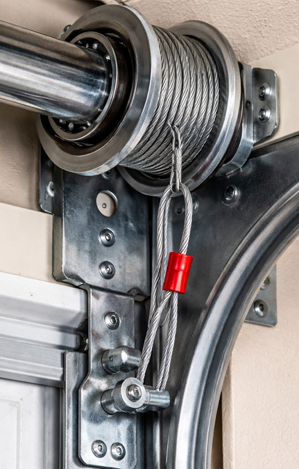 High-tension garage door cables ensuring smooth operation