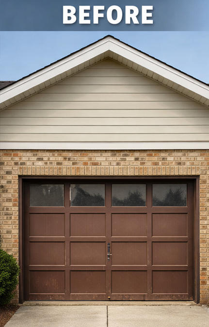 Residential garage door repair by expert technician at home
