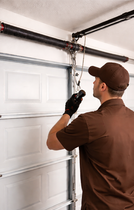 Garage door springs balancing the door safely