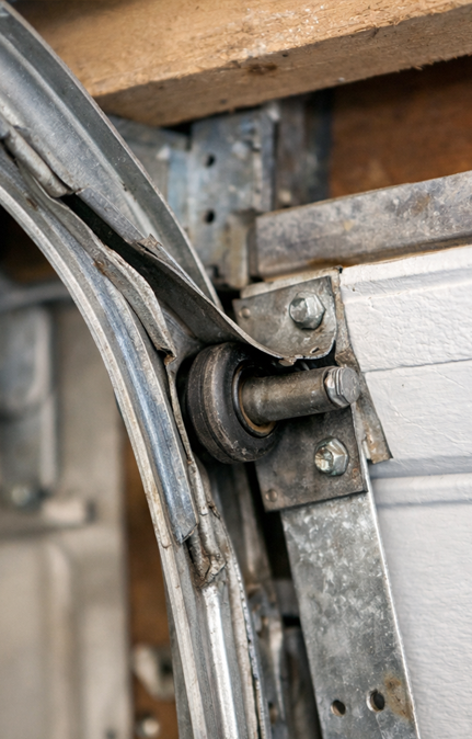 Garage door track inspection for safe movement